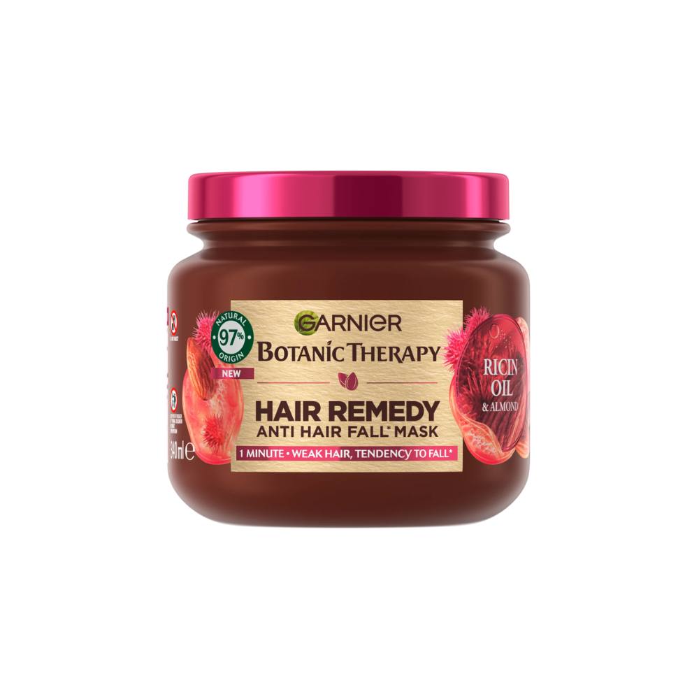 ماسک موی بوتانیک تراپی گارنیر حاوی روغن بادام و کرچک (مرطوب کنندگی 72 ساعته) حجم 340 میل